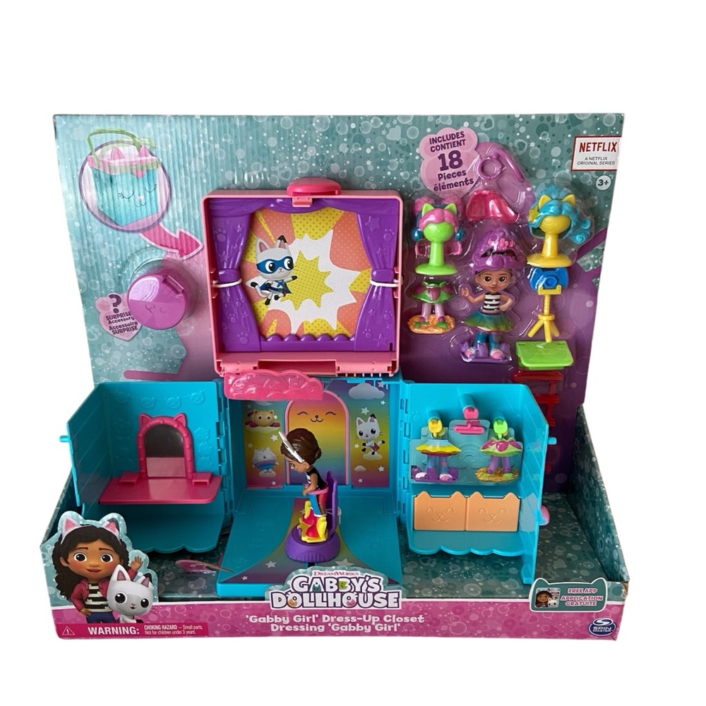 Gabby’s Dollhouse Netflix Dress-Up Closet Gabby Girl Playhouse Toy Dreamworks
